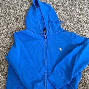 Boys Ralph Lauren Blue Zip Up Hoodie
